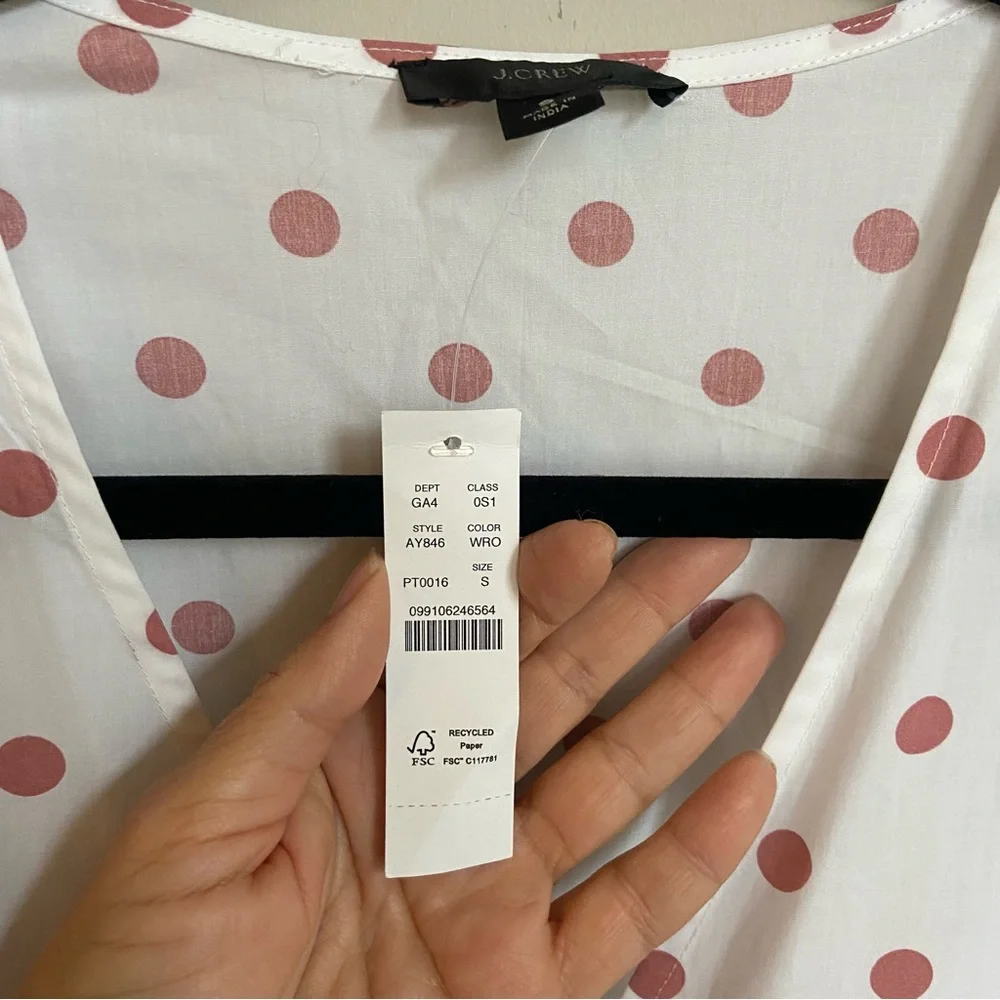 Polly & Esther White Wrap Midi Dress with Pink Polka Dots